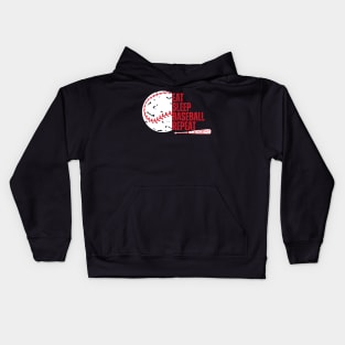 Eat Sleep Baseball Repeat Kids Hoodie